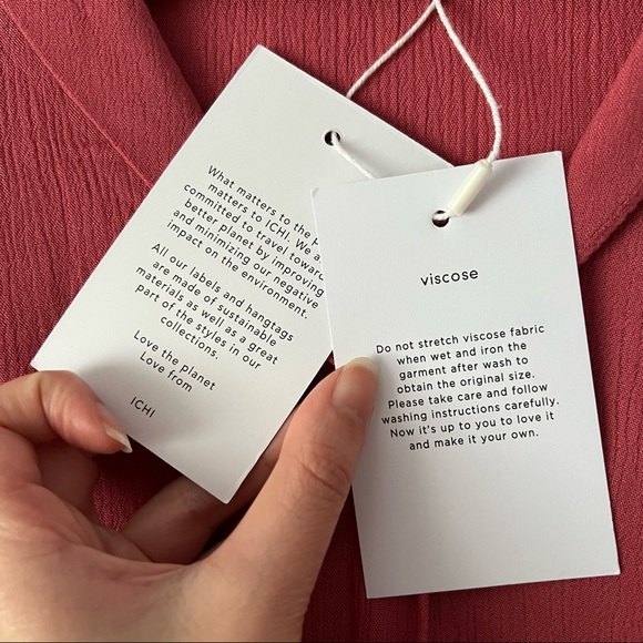 NWT ICHI Pink Button Down Flowy Shirt Dress - Picture 8 of 10